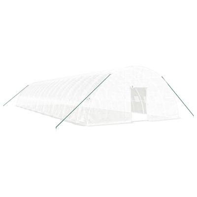 Tuinkas met stalen frame 108 m² 18x6x2,85 m wit