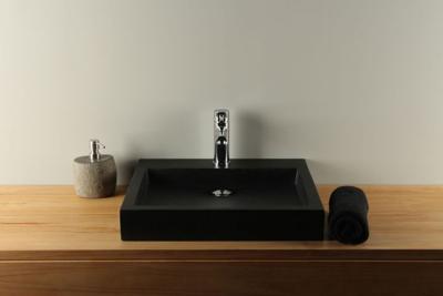 Terrazzo Wastafel zwart 50 cm TZS 038S