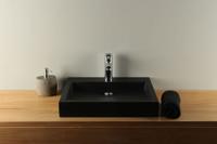 Terrazzo Wastafel zwart 50 cm TZS 038S - thumbnail