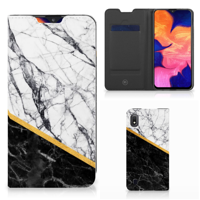 Samsung Galaxy A10 | Standcase | Marmer Wit Zwart - Origineel Cadeau Man - thumbnail