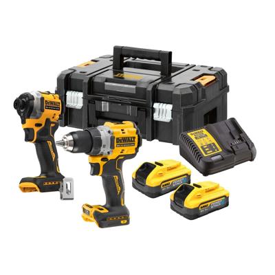 DeWALT DCK2051H2T Accu combiset 2-delig (DCD800 + DCF850) 18V XR 5.0Ah POWERSTACK in TSTAK
