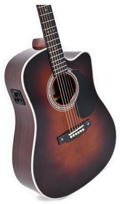 Sigma Guitars DTC-1E Sunburst Gloss elektrisch-akoestische westerngitaar Sigma Guitars DTC-1E Sunburst Gloss elektrisch-akoestische westerngitaar