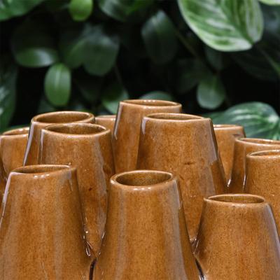 Tuitvaas Tulp keramiek 23cm oker