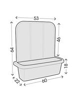 Bama fioriera bloem-balkonbakken privacy 60x22x64 cm 2 stuks wit - thumbnail