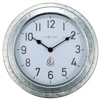 NeXtime NE-4301GA Buitenwandklok Poppy 22 cm Metaal/Gegalvaniseerd - thumbnail