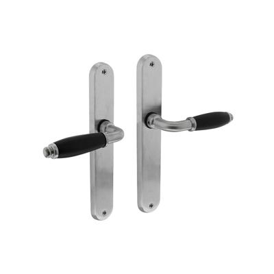 Deurkruk Courgette met ovaal schild 238x39x9mm blind mat chroom