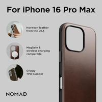 Nomad Modern Leather Case iPhone 16 Pro Max Rustic Brown Horween - thumbnail