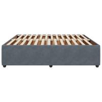 Bedframe zonder matras 200x200 cm fluweel donkergrijs - thumbnail
