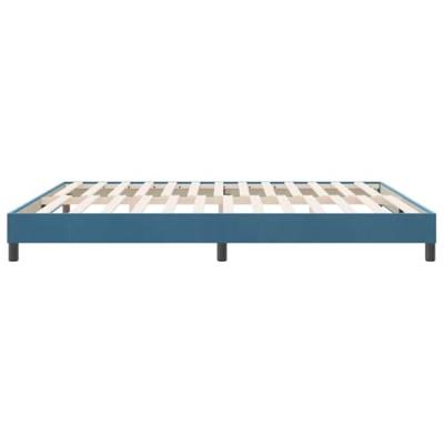 Boxspring zonder matras fluweel donkerblauw 180x210 cm