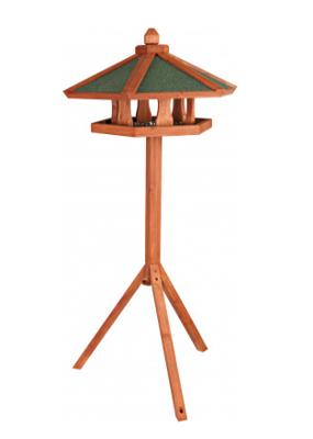 TRIXIE NATURA VOEDERHUIS MET STANDAARD BRUIN 65X65X46 CM / 145 CM