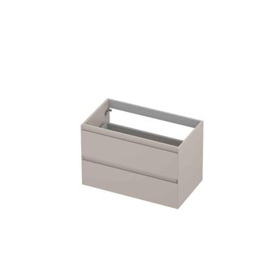 INK - Onderkast 2 Laden Greeploos Gelakt 45gr - 800x450x520 Mm - Mat Kasjmier Grijs