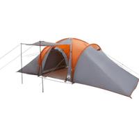 Koepeltent 6-persoons waterdicht grijs en oranje - thumbnail