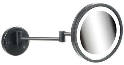 Geesa Mirror Scheerspiegel LED-verlichting 2-armig 3x vergrotend ø 215 mm Zwart 911093-06