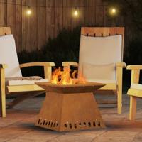 Vuurkorf Bruin 48 x 48 x 40 cm Cortenstaal - thumbnail