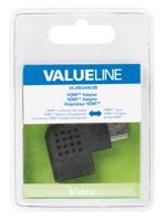 High Speed HDMI met Ethernet Adapter Links Gehoekt HDMI-Connector - HDMI Female Zwart - thumbnail