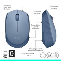 Logitech M171 Muis Radiografisch Optisch Blauw 3 Toetsen 1000 dpi - thumbnail