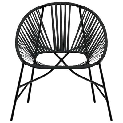 Set tuinstoelen 3-delig poly rattan zwart Set tuinstoelen 3-delig poly rattan zwart