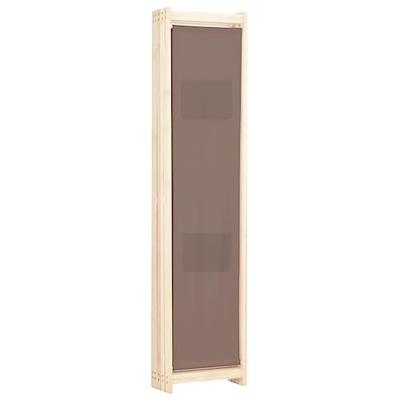 vidaXL Kamerscherm met 5 panelen 200x170x4 cm stof bruin