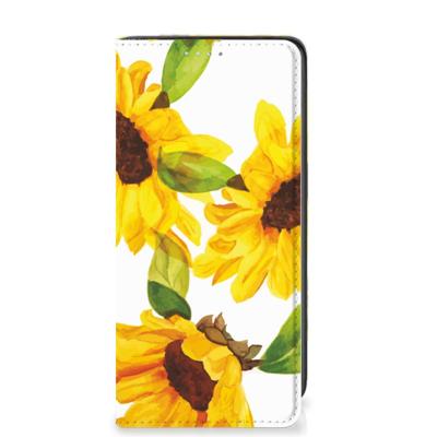 Smart Cover voor Samsung Galaxy A41 Zonnebloemen Smart Cover voor Samsung Galaxy A41 Zonnebloemen