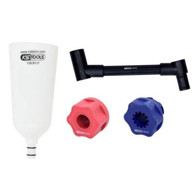 KS Tools 150.9155 Olievultrechter-set met draaibare hoekarm voor VAG, 4-delig KS Tools 150.9155 Olievultrechter-set met draaibare hoekarm voor VAG, 4-delig