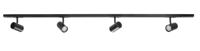 Highlight Railsysteem Trackline 150 cm + 4 cilinder spots zwart - thumbnail