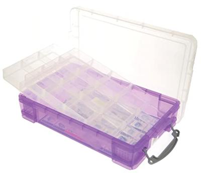 Really Useful Box opbergdoos 4 liter met 2 dividers, transparant paars Really Useful Box opbergdoos 4 liter met 2 dividers, transparant paars