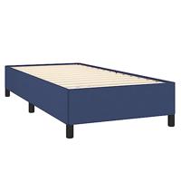 Boxspring met matras stof blauw 90x200 cm - thumbnail