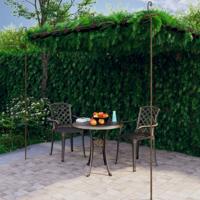 VidaXL Tuinpergola 4x3x2,5 m ijzer antiekbruin - thumbnail