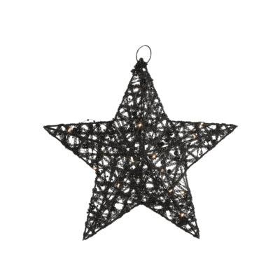 Countryfield kerstster lille s led op batterij zwart 30 cm | 8 stuks