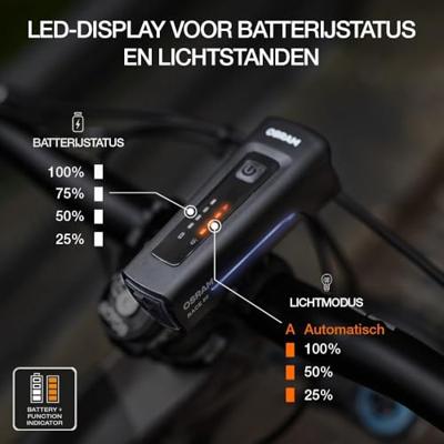 Osram Automotive RACE 80 SET Fietsverlichtingsset LED werkt op een accu Zwart Osram Automotive RACE 80 SET Fietsverlichtingsset LED werkt op een accu Zwart