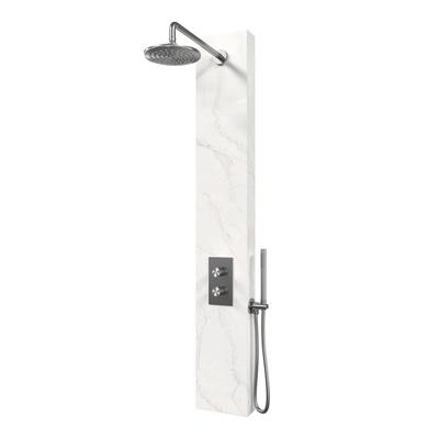 BRAUER Brushed Edition Thermostatisch Douchepaneel 2-weg Calacatta gold SET 01 Brauer