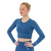 Xtreme Sportswear Croptop lange mouwen Dames Blauw-XL - thumbnail