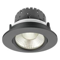 Inbouwspot Artdelight Austin 1 Lichts Rond LED 2700K Dimbaar Zwart - thumbnail