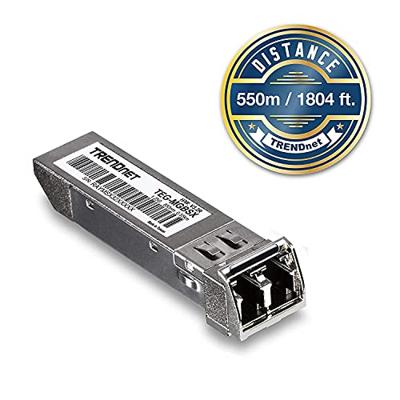 TRENDnet TEG-MGBSX Gigabit SFP LC module, multi-mode, mini-GBIC, tot 550 m, compatibel met standaard SFP-sleuven, verwisselbaar in continu gebruik