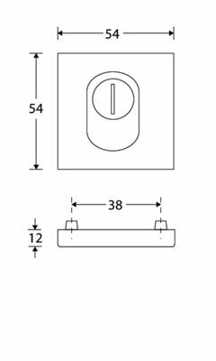 SKG cilinderrozet Bauhaus BU MTO kernt.