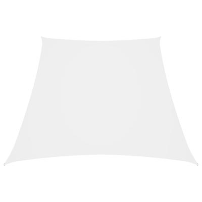 VidaXL Zonnescherm trapezium 4/5x4 m oxford stof wit