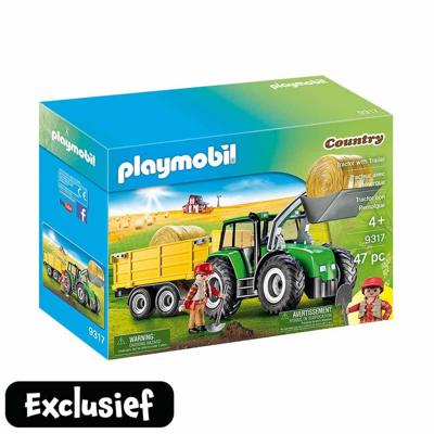 PLAYMOBIL Country tractor met trailer 9317