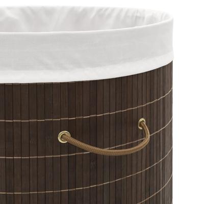 VidaXL Wasmand ovaal bamboe donkerbruin