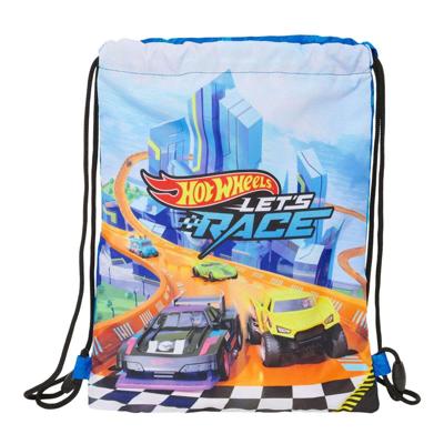 Rugtas met Koordjes Hot Wheels Let's race Blauw Zwart 26 x 34 x 1 cm