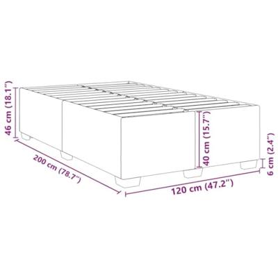 Bedframe zonder matras 120x200 cm stof crèmekleurig