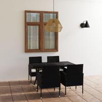 5-delige Tuinset poly rattan zwart - thumbnail
