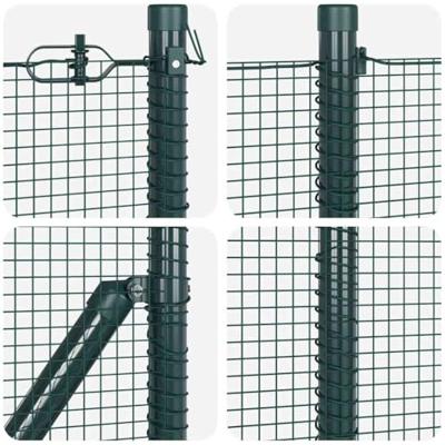 VidaXL Afrasteringspaal groen 25 x 0,5 m (12 x 12 mm gaas) staal VidaXL Afrasteringspaal groen 25 x 0,5 m (12 x 12 mm gaas) staal
