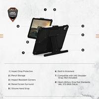 Urban Armor Gear Scout Handstrap & Kickstand Back cover Zwart Tabletcover - thumbnail