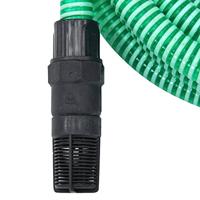 VidaXL Zuigslang met pvc koppelingen 1,1&apos;&apos; 7 m pvc groen - thumbnail