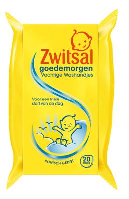 Zwitsal Goedemorgen vochtige washandjes 20 Stuks Zwitsal Goedemorgen vochtige washandjes 20 Stuks