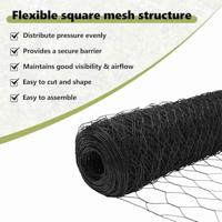 VidaXL Hexagon hek grijs 1 x 10 m pvc - thumbnail