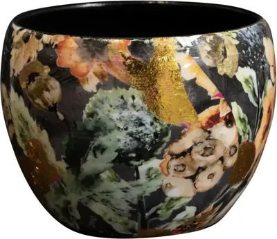 TS Collection bloempot berry metaal 9x7cm meerkleurig