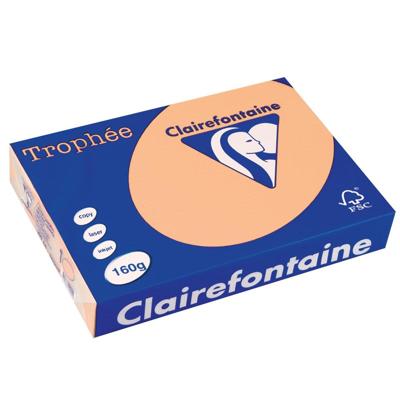 Clairefontaine Trophée Pastel, gekleurd papier, A4, 160 g, 250 vel, zalm