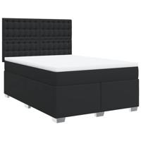Boxspring met matras kunstleer zwart 140x200 cm - thumbnail