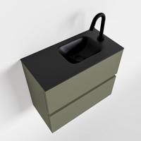 MONDIAZ ADA 60cm toiletmeubel army. LEX wastafel urban rechts 1 kraangat - thumbnail